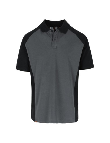 Polo travail bicolore manches courtes Brabo Herock gris