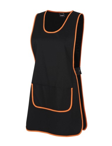 Chasuble blouse travail femme noir orange cotepro