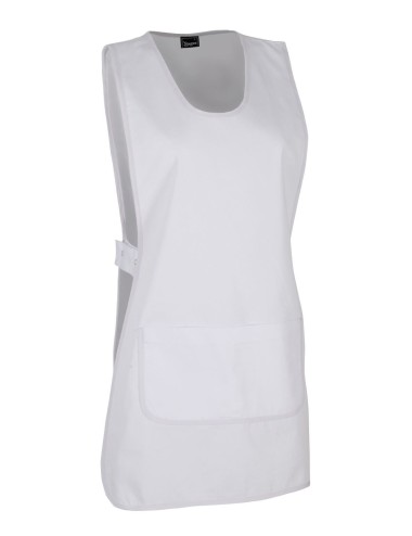 Tablier chasuble travail basique blanc cotepro
