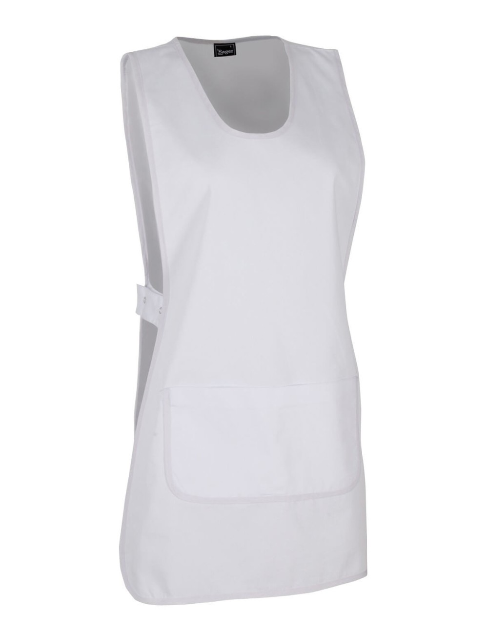 Tablier chasuble travail basique blanc cotepro