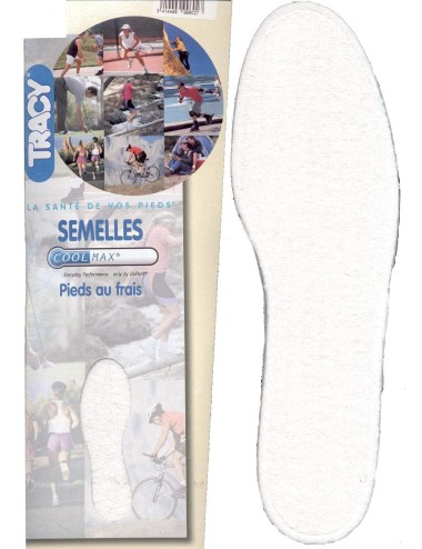 Semelles chaussures Coolmax Tracy cotepro