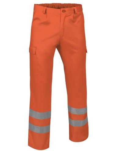 Pantalon travail haute visibilite basique Train cotepro orange
