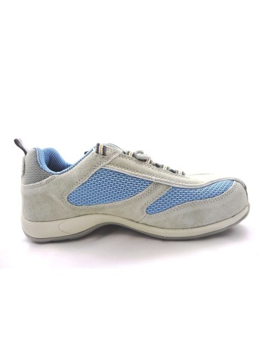 Chaussure securite femme Antibes S1 bleu ciel blanc vue 1 cotepro.fr