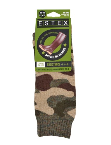 Paire chaussettes camouflage estex 39/42 ou 43/46 cotepro