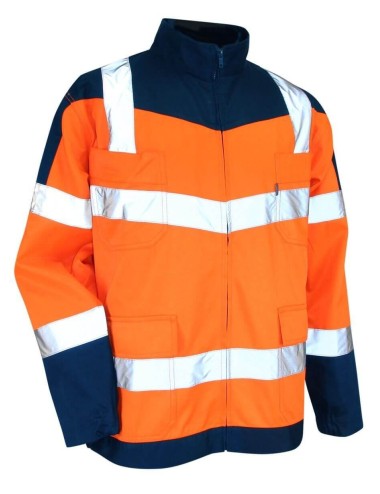 Blouson haute visibilite Urgence LMA bleu orange cotepro