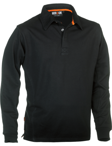 Polo travail manches longues Troja herock cotepro noir