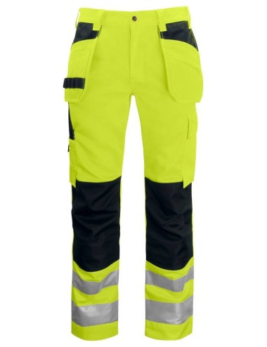 Pantalon haute visibilite poches flottantes 6531 Projob jaune cotepro
