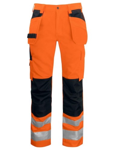 Pantalon haute visibilite poches flottantes 6531 Projob orange cotepro
