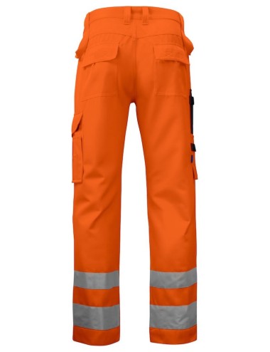 Pantalon haute visibilite poches genoux 6532 Projob orange cotepro