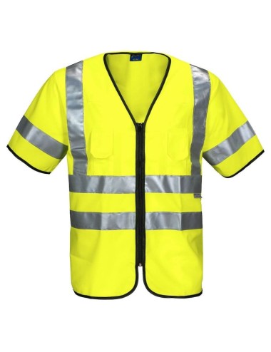 Gilet haute visibilite manches courtes classe 3 Projob 6707 jaune cotepro