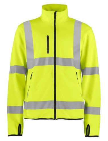 Veste softshell haute visibilite legere 6105 Projob jaune fluo cotepro