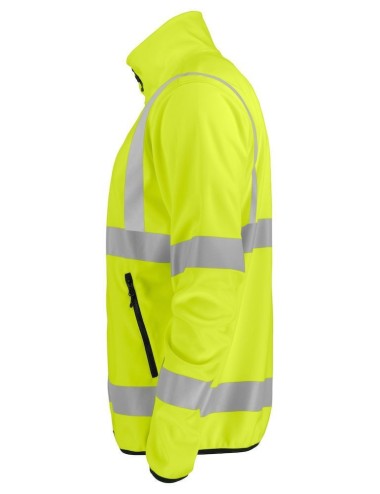 Sweat haute visibilite col rond 6106 Projob jaune fluo cotepro vue 2