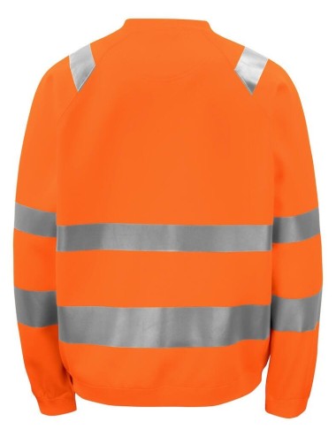 Sweat haute visibilite col rond 6106 Projob orange fluo cotepro