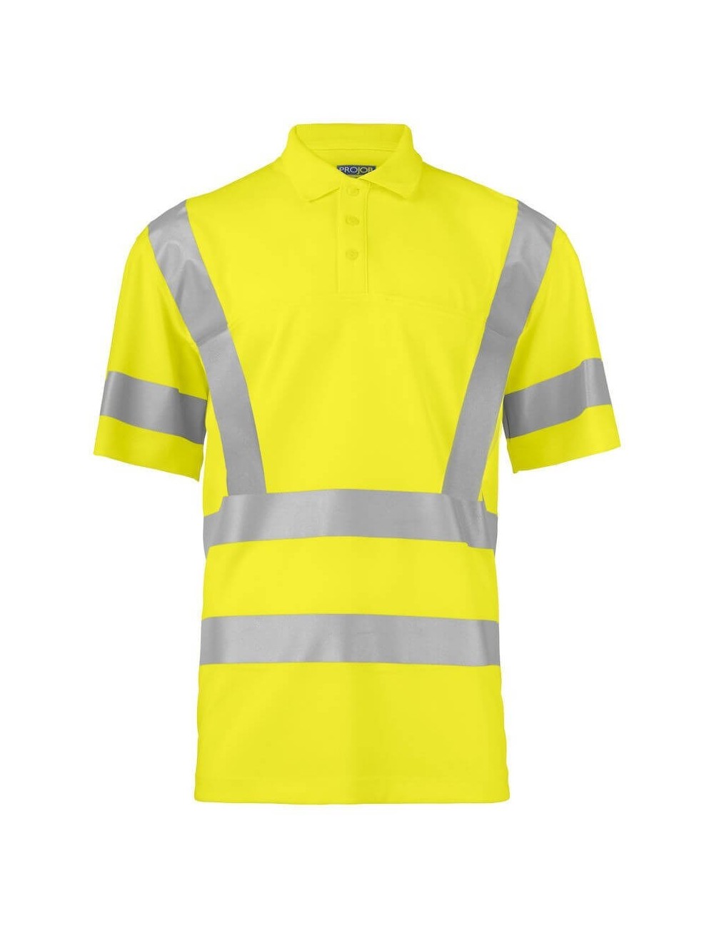 Polo pique manches courtes haute visibilite 6040 Projob jaune fluo cotepro
