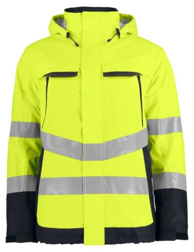 Parka haute visibilite impermeable 6441 Projob jaune fluo cotepro