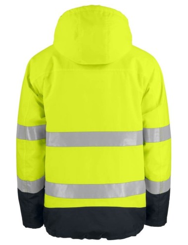 Parka haute visibilite impermeable 6441 Projob jaune fluo cotepro