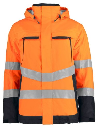 Parka haute visibilite impermeable 6441 Projob orange fluo cotepro