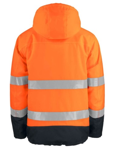 Parka haute visibilite impermeable 6441 Projob orange fluo cotepro