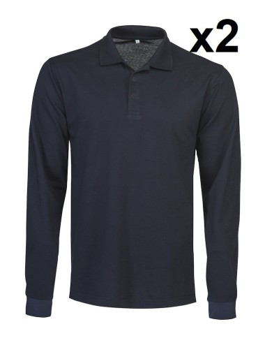 Polo pique manches longues lot 2 Surf RSX Printer cotepro marine