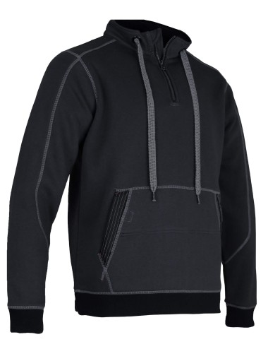 Sweat travail col montant zippe Coffre gris LMA cotepro