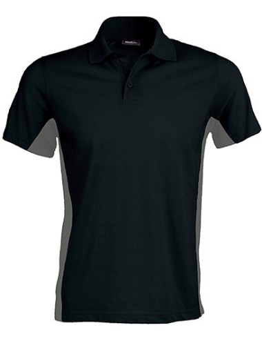 Polo travail manches courtes bicolore Kariban cotepro noir gris