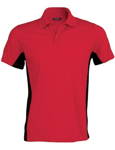 Polo travail manches courtes bicolore Kariban cotepro noir gris