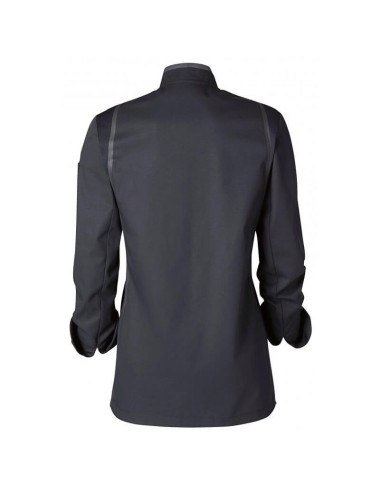 Veste cuisine femme manches longues Blackstitch Molinel noir cotepro.fr