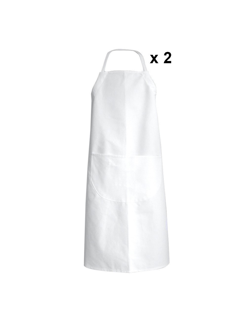 Tablier cuisine coton blanc Ciboulette LMA lot 2 cotepro