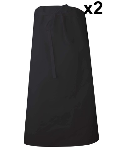Lot 2 tabliers cuisinier rectangle 90 x 100 cm Siphon LMA cotepro