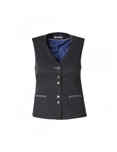 Gilet service femme bar hotellerie fitn blue Molinel cotepro