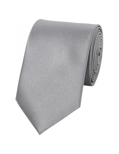 Cravate service unie pointe 6 cm plusieurs coloris cotepro gris