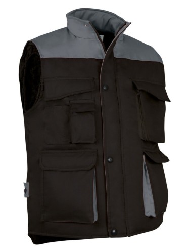 Gilet sans manches bicolore  Thunder gris noir cotepro.fr
