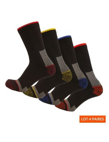 Lot 4 paires chaussettes resistantes Elios LMA cotepro