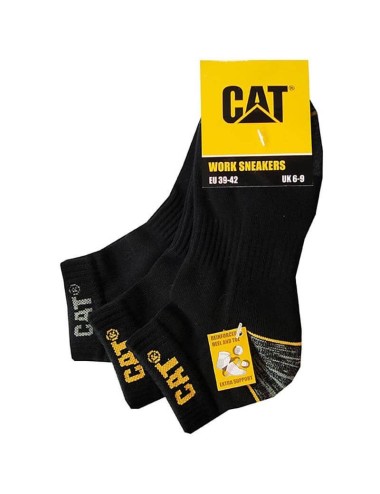 Lot 3 chaussettes travail tiges courtes Caterpillar noir cotepro.fr
