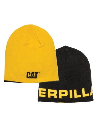 Bonnet reversible noir jaune Caterpillar cotepro