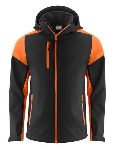 Veste softshell impermeable bicolore prime Printer cotepro orange