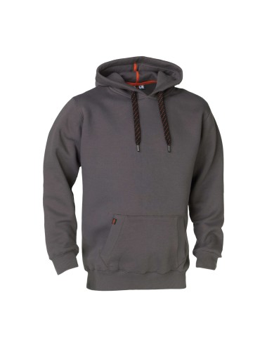 sweat travail capuche poche kangourou Hesus Herock gris vue 1 cotepro.fr