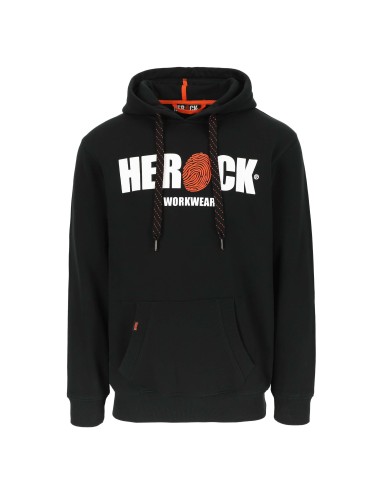 sweat travail capuche poche kangourou Hero print Herock noir vue 1 cotepro.fr