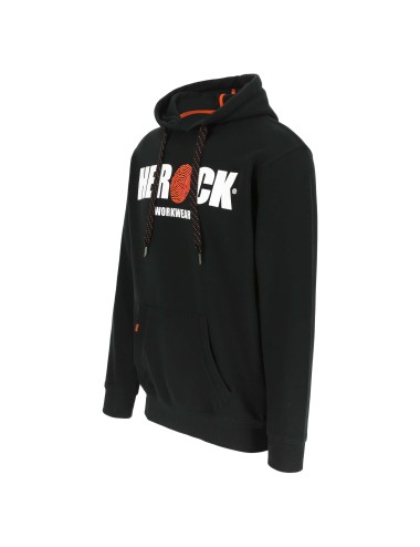 sweat travail capuche poche kangourou Hero print Herock noir vue 1 cotepro.fr