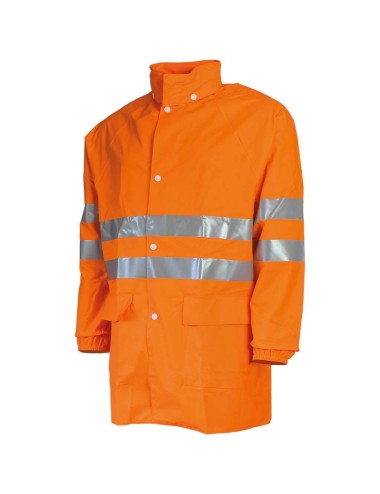 Veste pluie haute visibilite orange sonomix DMD cotepro