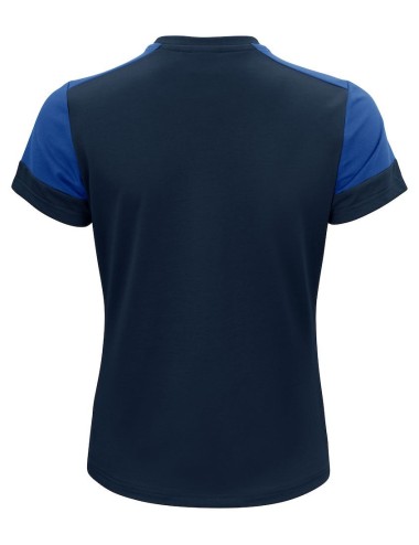Tee shirt femme manches courtes bicolore Prime Printer marine vue 1 cotepro.fr