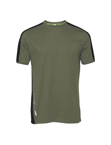Tee shirt manches courtes contraste Andy North Ways vert vue 2 cotepro.fr