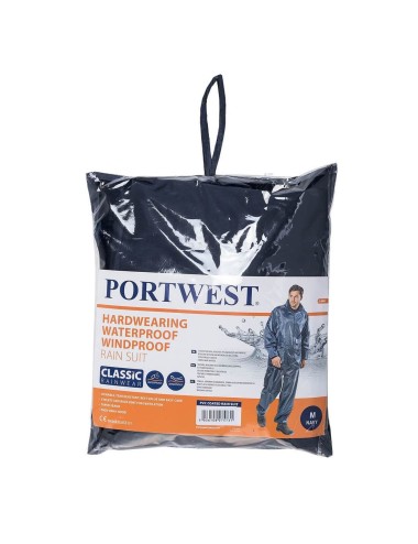 Ensemble pluie impermeable pantalon veste Portwest marine cotepro.fr
