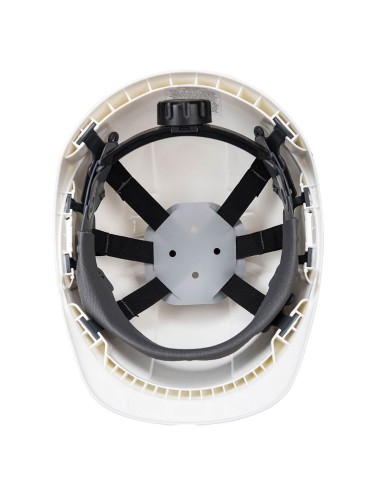 Casque chantier ventile porte badge endurance Portwest blanc vue 1 cotepro.fr