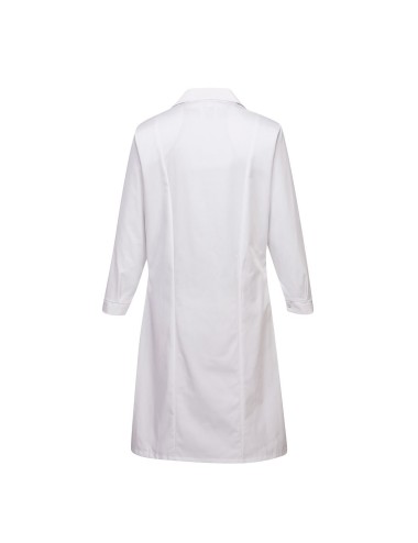 Blouse laboratoire femme manches longues princesse Portwest blanc vue 1 cotepro.fr