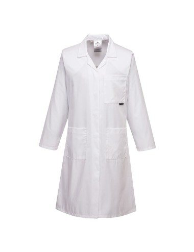 Blouse laboratoire femme manches longues Standard Portwest blanc vue 1 cotepro.fr