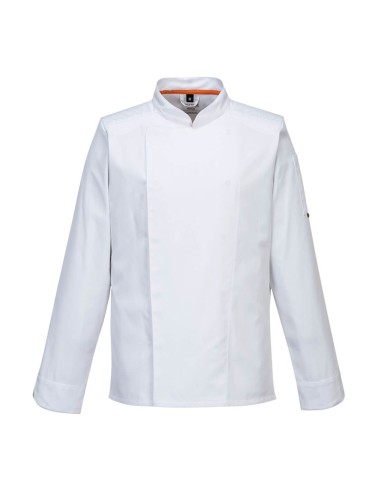 Veste de cuisinier manches longues Meshair Portwest blanc cotepro.fr