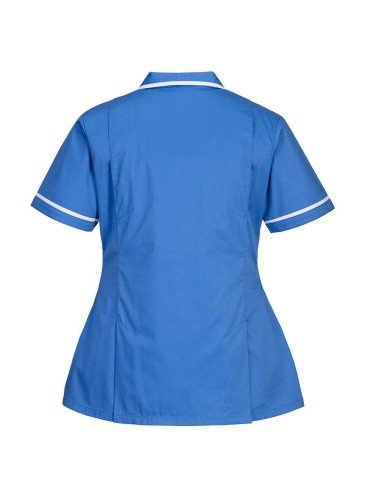 Tunique manches courtes femme travail classique stretch LW17 Portwest bleu cotepro.fr