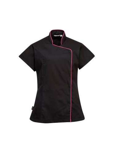 Tunique manches courtes femme travail wrap LW15 Portwest noir cotepro.fr