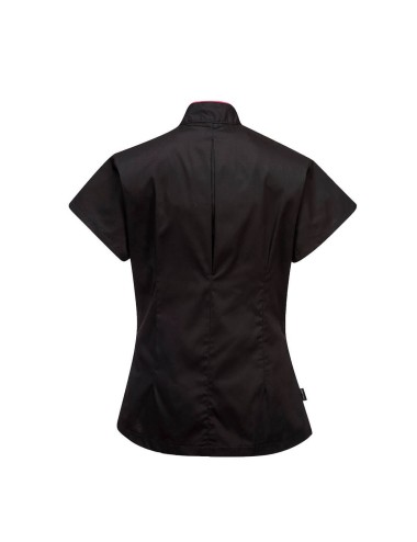 Tunique manches courtes femme travail wrap LW15 Portwest noir cotepro.fr